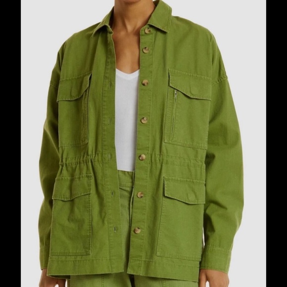 NWOT ATM Anthony Thomas Melillo Ripstop Cotton Cargo Field Jacket Green Size M/L - Picture 9 of 15